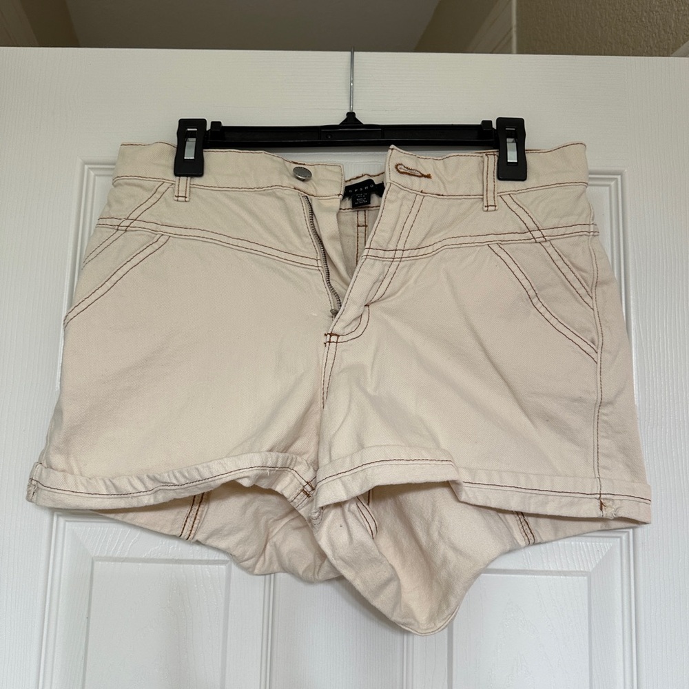 Topshop Off-White Shorts